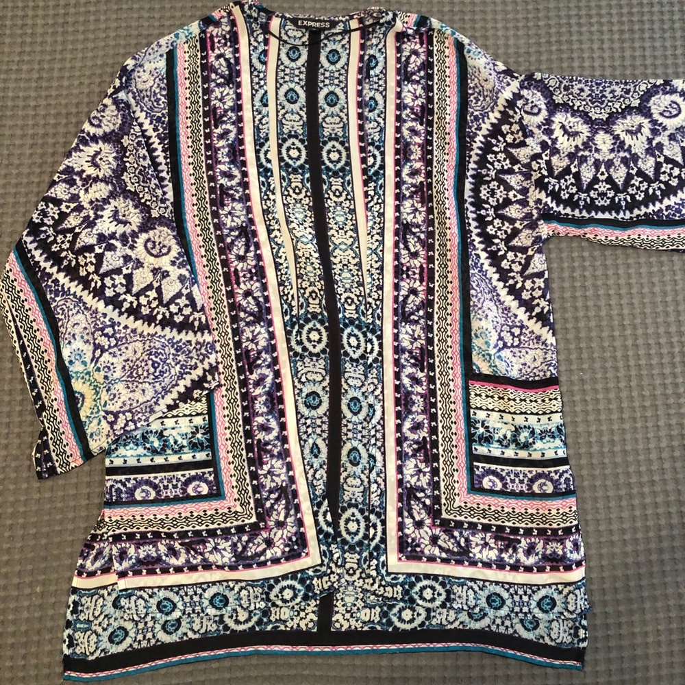 Geometric Pattern Kimono from Express